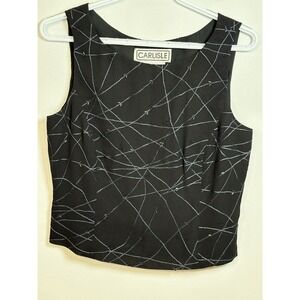 Carlisle 100% Silk Sleeveless‎ Top and Skirt Women's Size 4